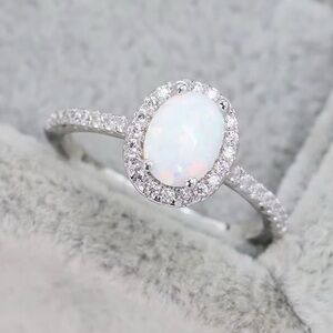 Fire Opal 925 Sterling Silver Ring